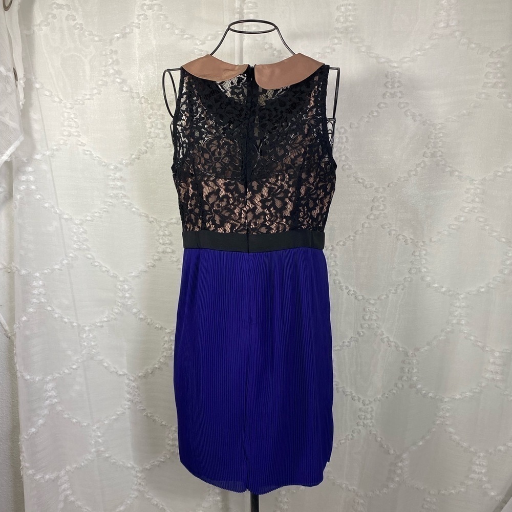 Minuet blue mini dress with Peter Pan collar size L - Picture 5 of 9